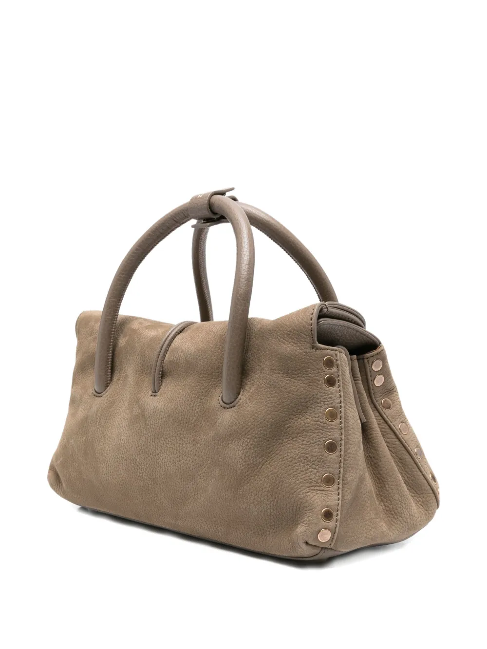 Zanellato Shopper met studs en handgreep Grijs