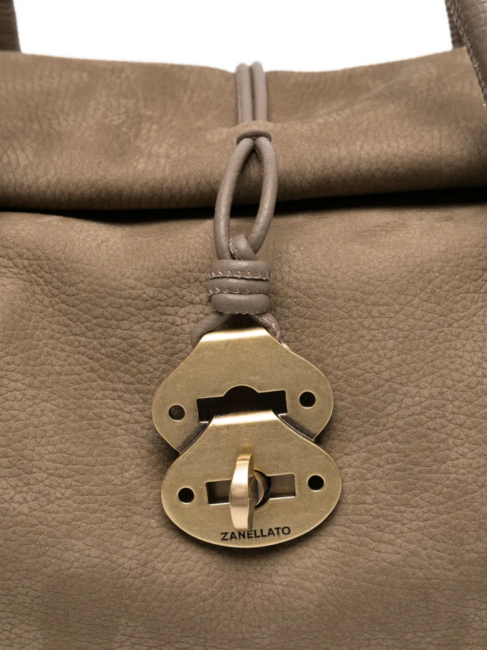 Zanellato Shopper met studs en handgreep Grijs