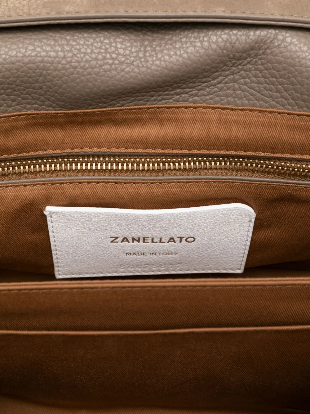 Zanellato Shopper met studs en handgreep Grijs