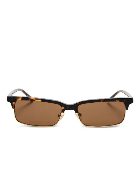 Karen Wazen lentes de sol con armazón rectangular estilo carey