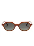 Karen Wazen Drew round-frame sunglasses - Brown