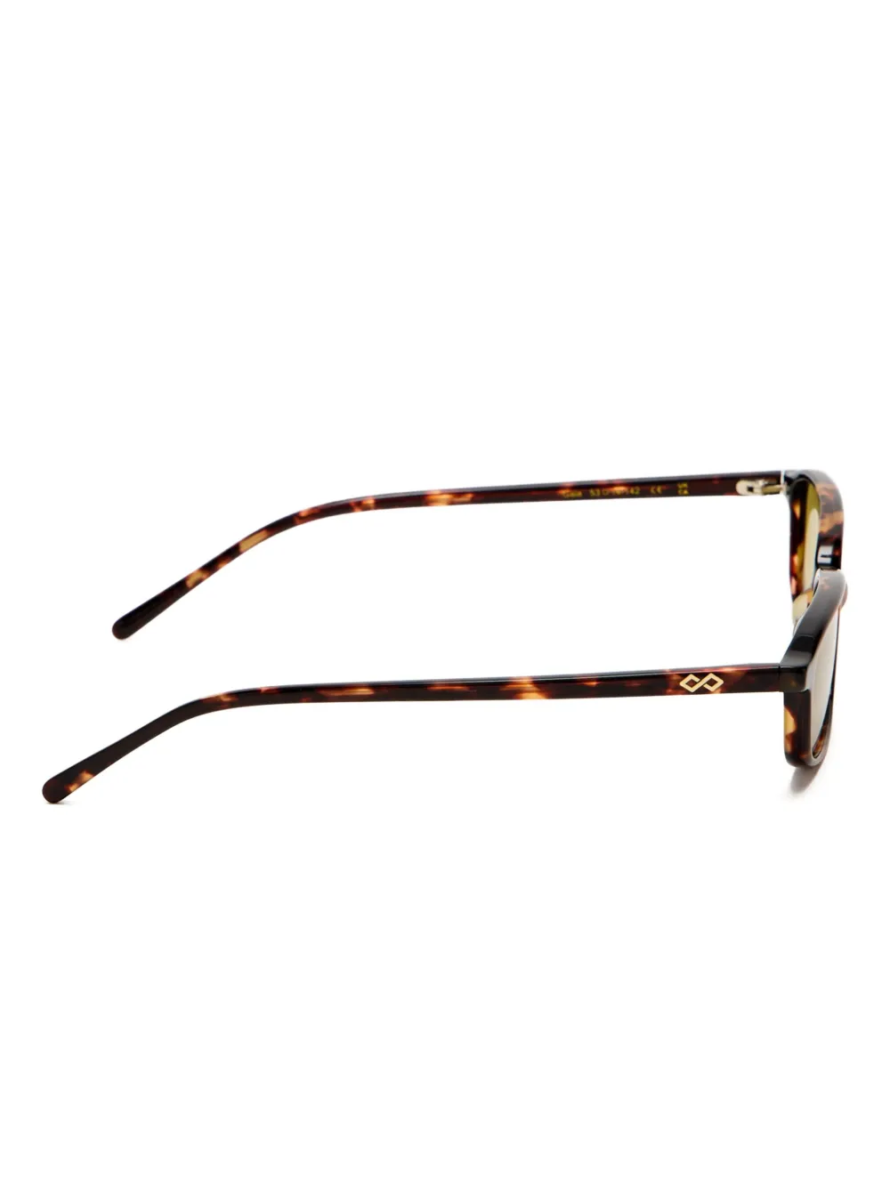 Karen Wazen tortoiseshell rectangle sunglasses - Bruin