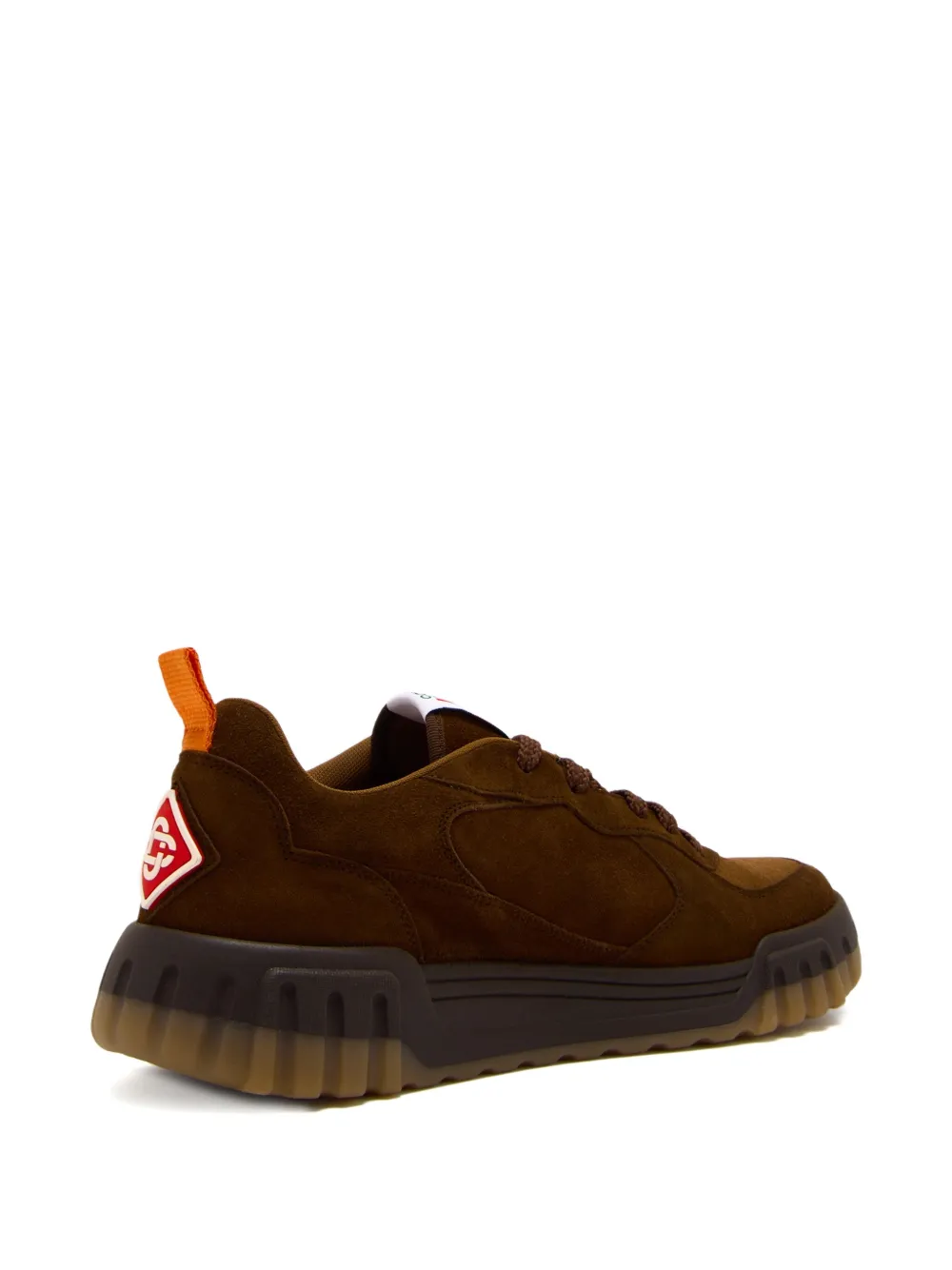 Casablanca suede logo court sneakers Brown