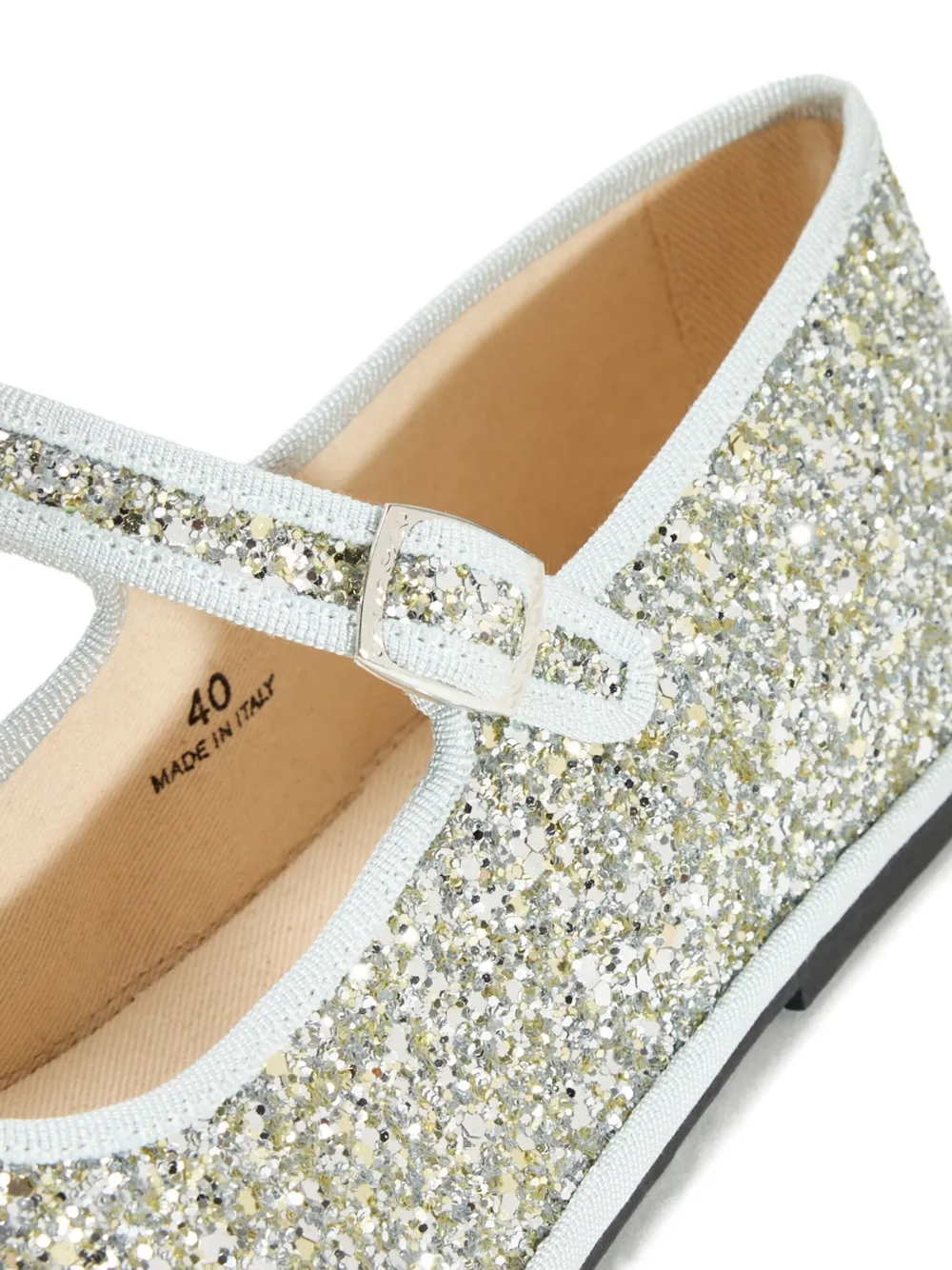 CAPULETTE glitter-embellishment ballet flats Grey