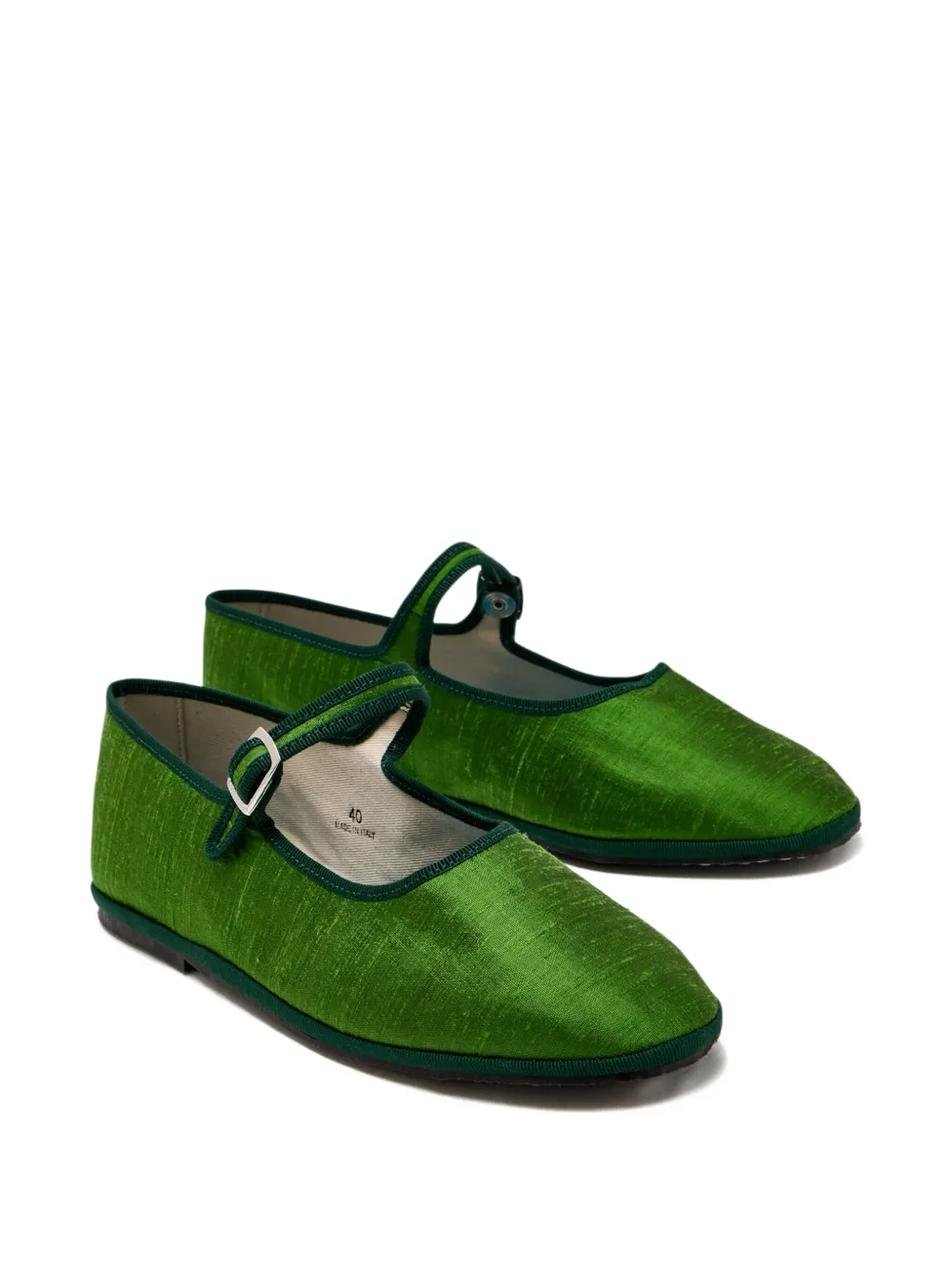 CAPULETTE Bambina silk ballet flats - Groen