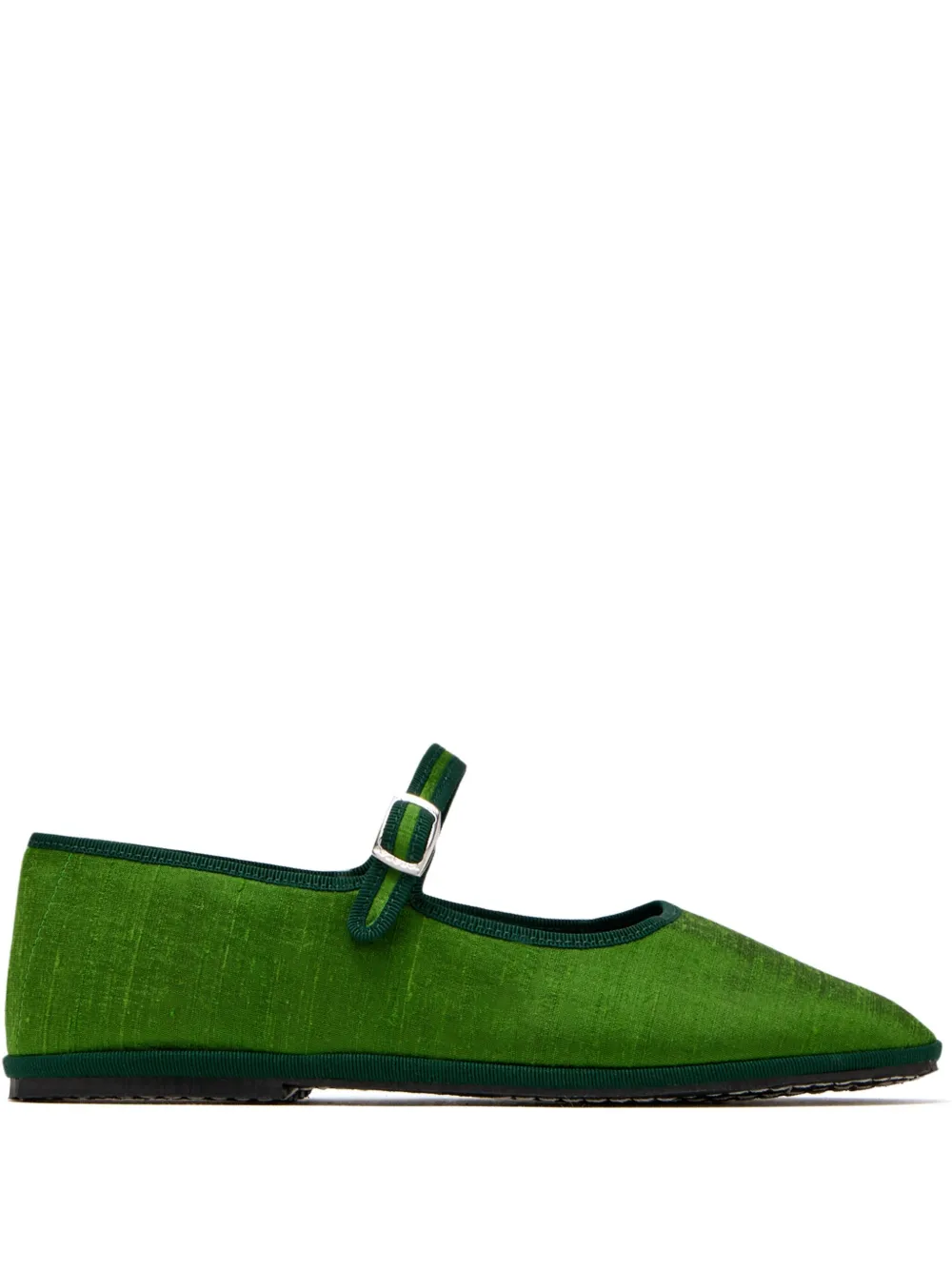 CAPULETTE Bambina silk ballet flats Green