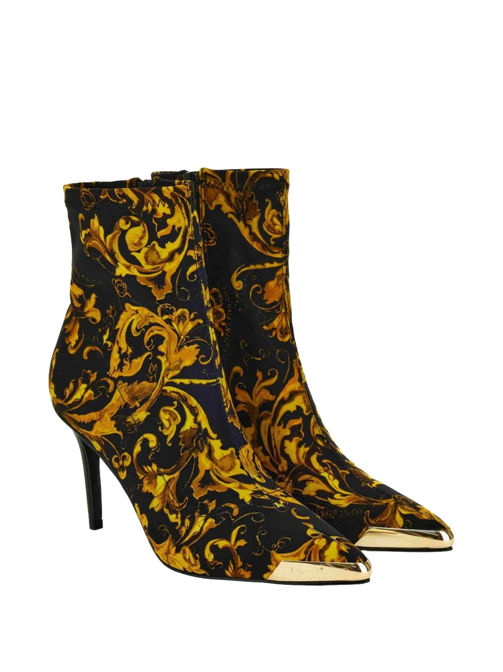 Versace Jeans Couture 90mm Baroque-print stiletto boots | Ankle Boots | Image 2