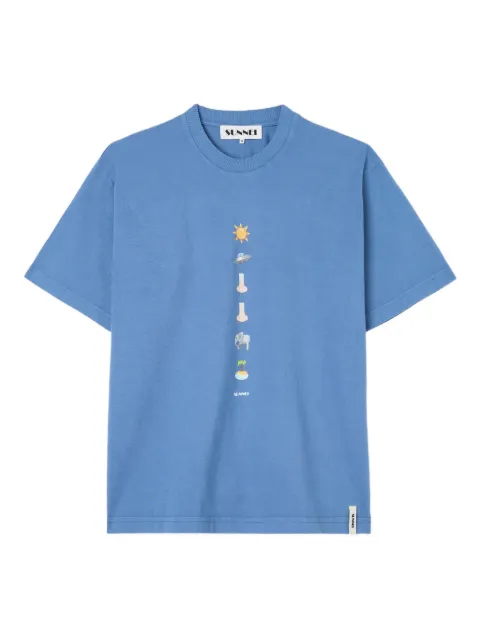 Sunnei camiseta con motivo de emoticonos