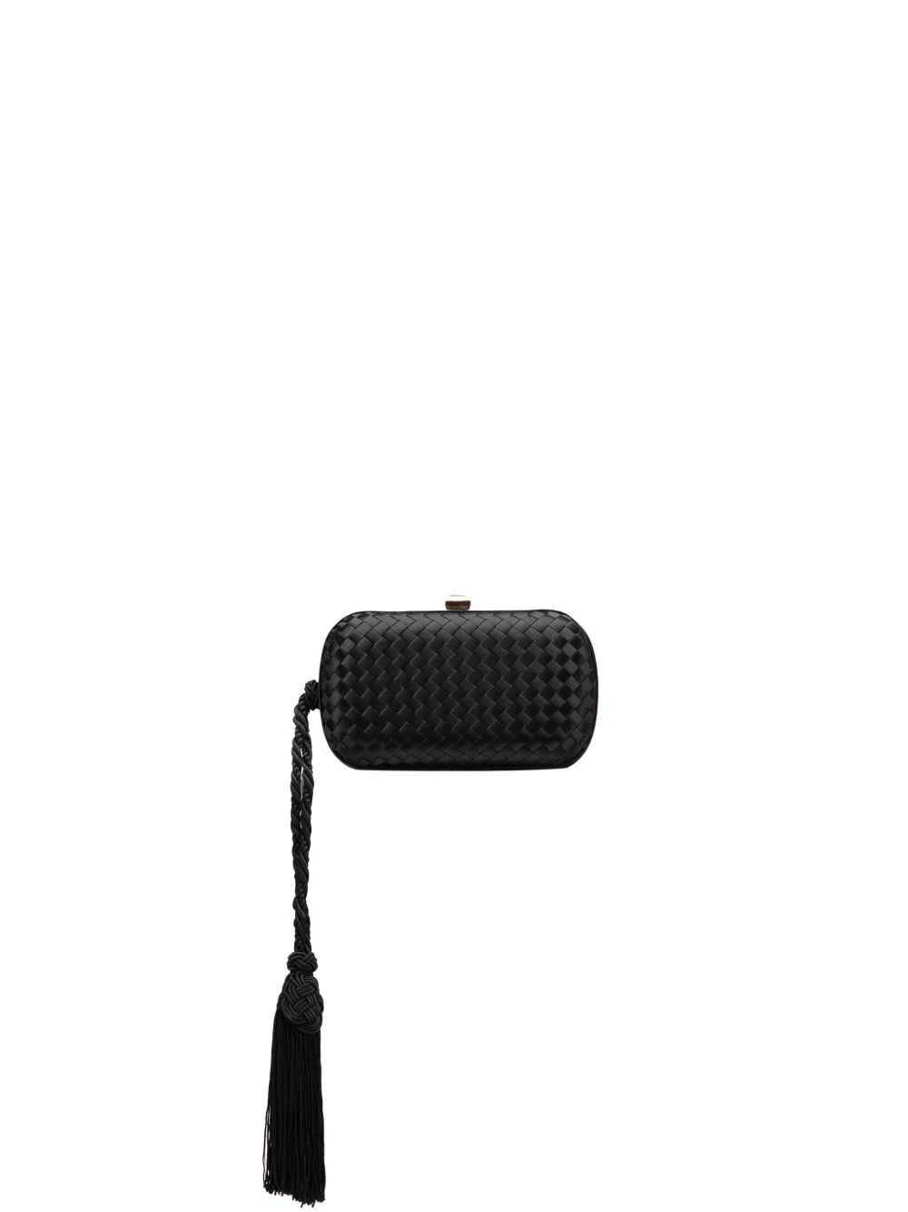 Bottega Veneta Pre-Owned 2000-2007 サテン イントレチャート タッセル ノット クラッチバッグ - Bottega Veneta Pre-Owned 2000-2007 サテン イントレチャート タッセル ノット クラッチバッグ -