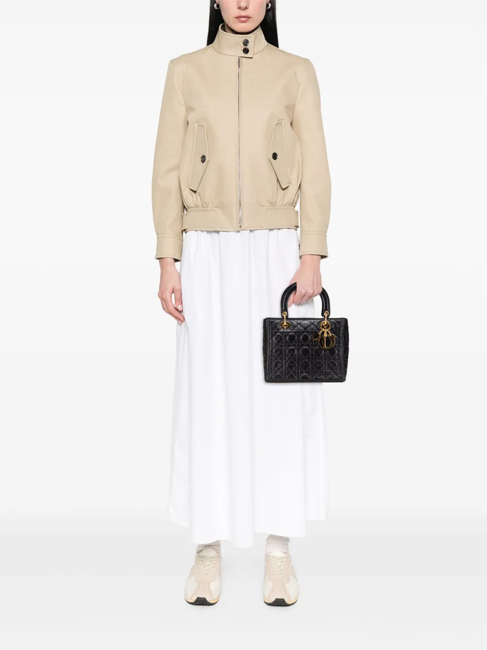 Christian Dior Pre-Owned 2000-2025 ミディアム ラムスキン カナージュ レディ ディオール サッチェルバッグ | プレオウンド | Image 2