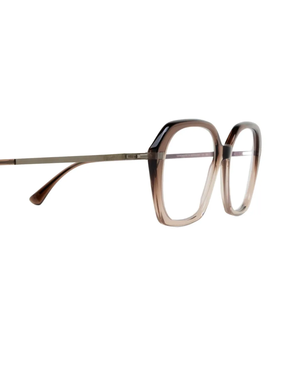 Mykita Lite Marelle bril met geometrisch montuur Bruin