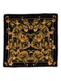 Versace Jeans Couture baroque-print silk scarf - Black