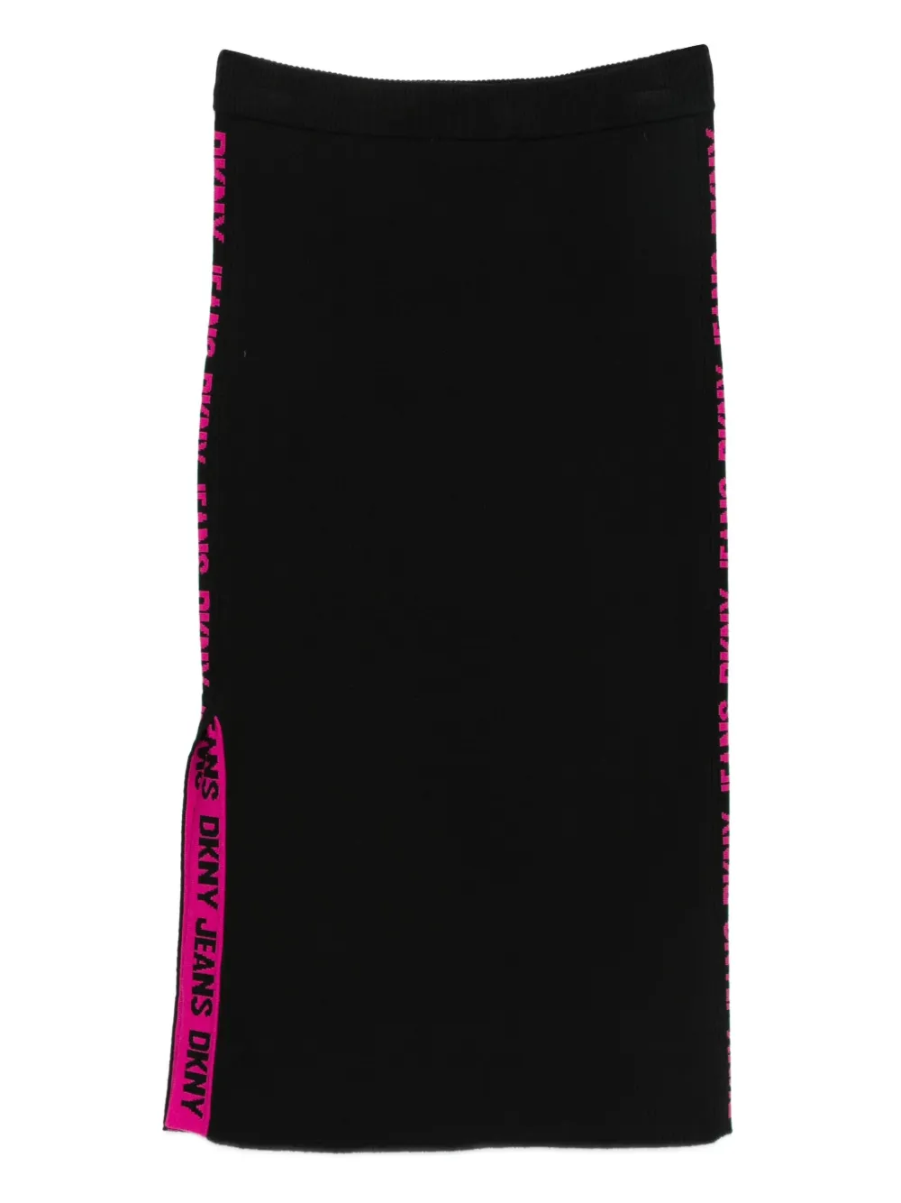 DKNY Midi-rok met logostreep - Zwart