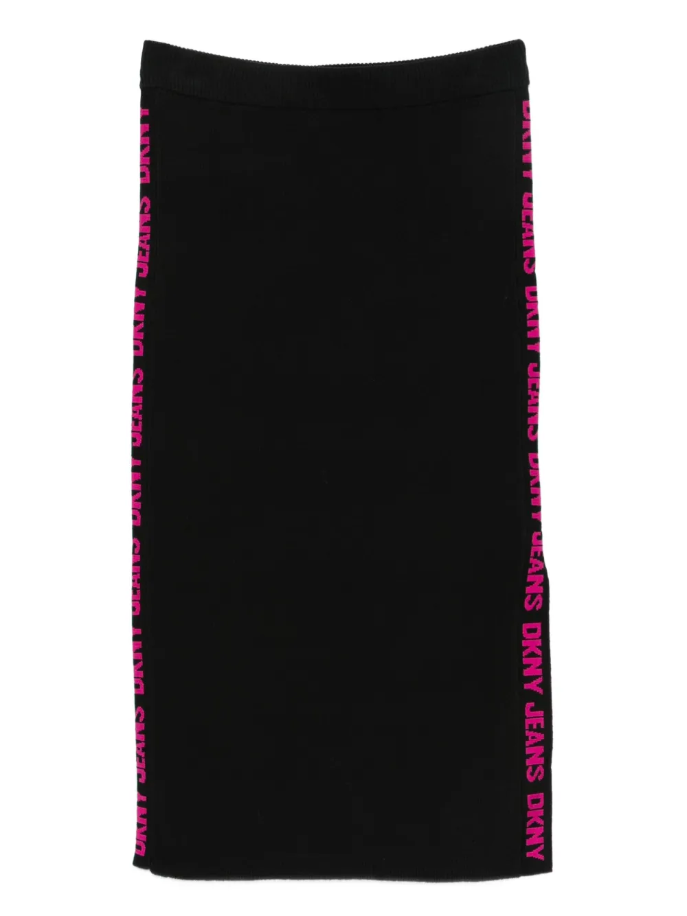 logo-stripe midi skirt