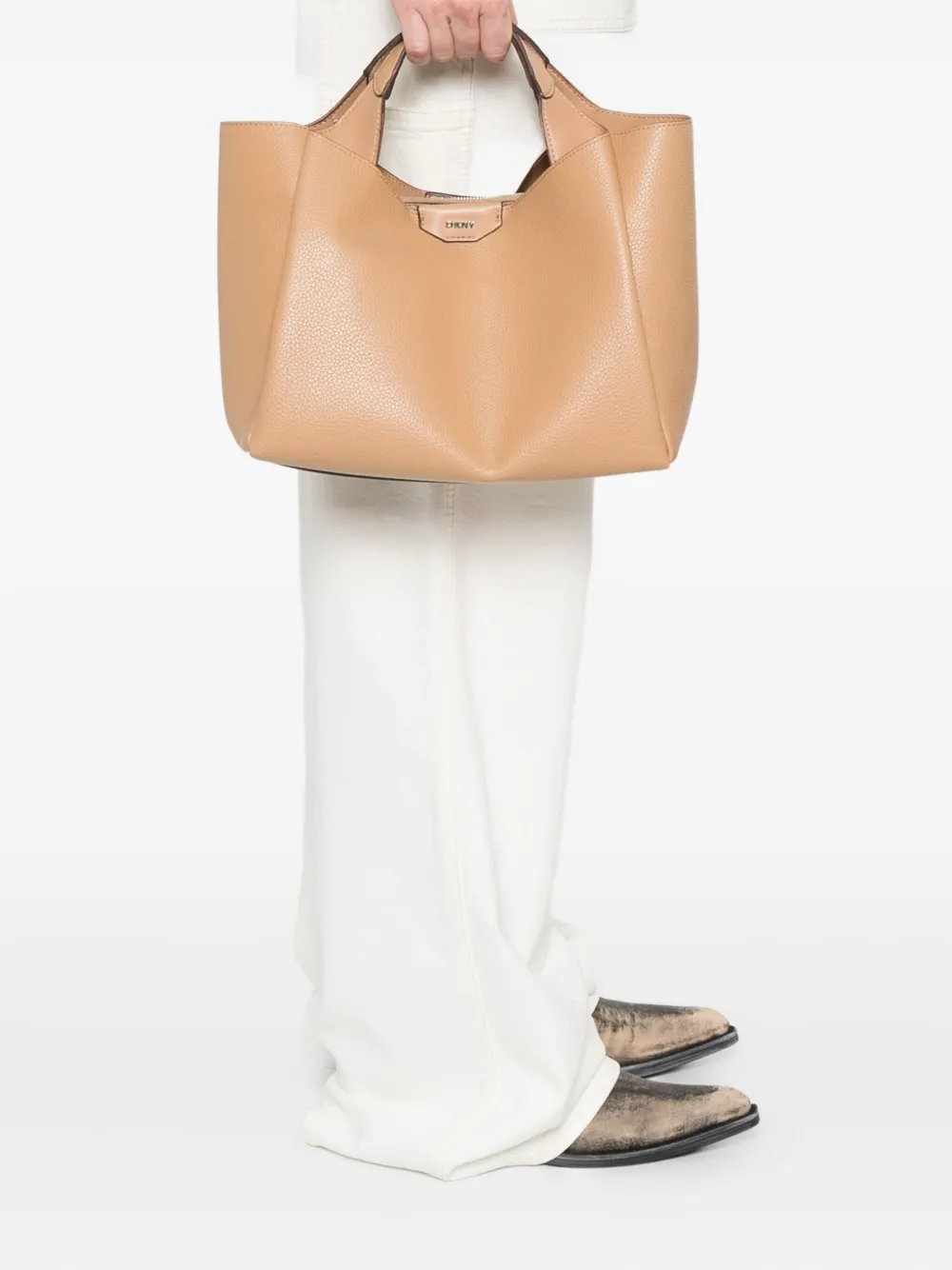 DKNY small logo-detail tote bag - Beige