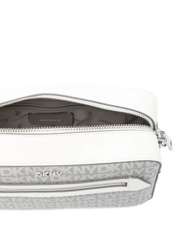 DKNY logo-monogram Shoulder Bag | White | FARFETCH
