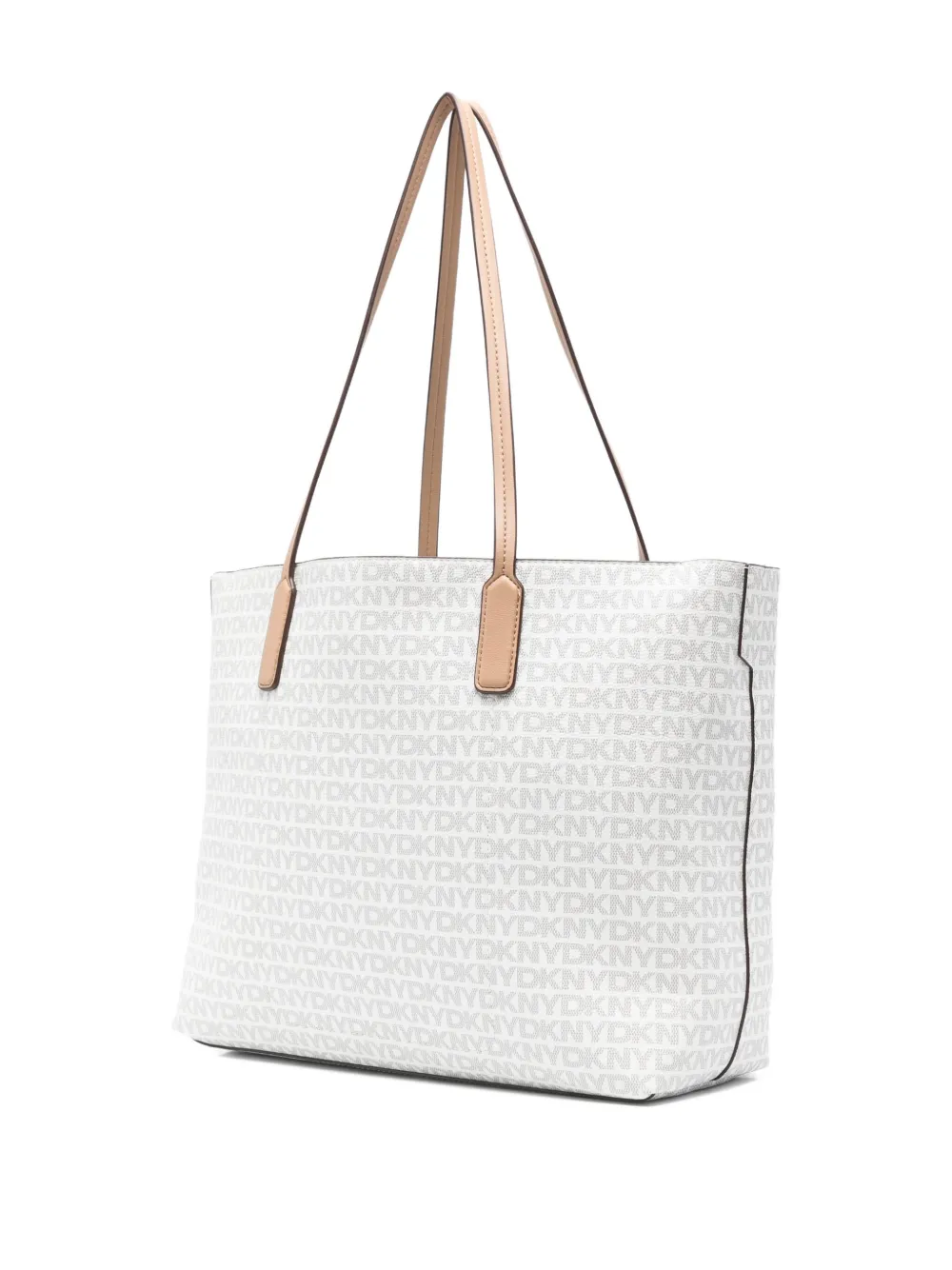 DKNY medium logo-pattern tote bag Wit