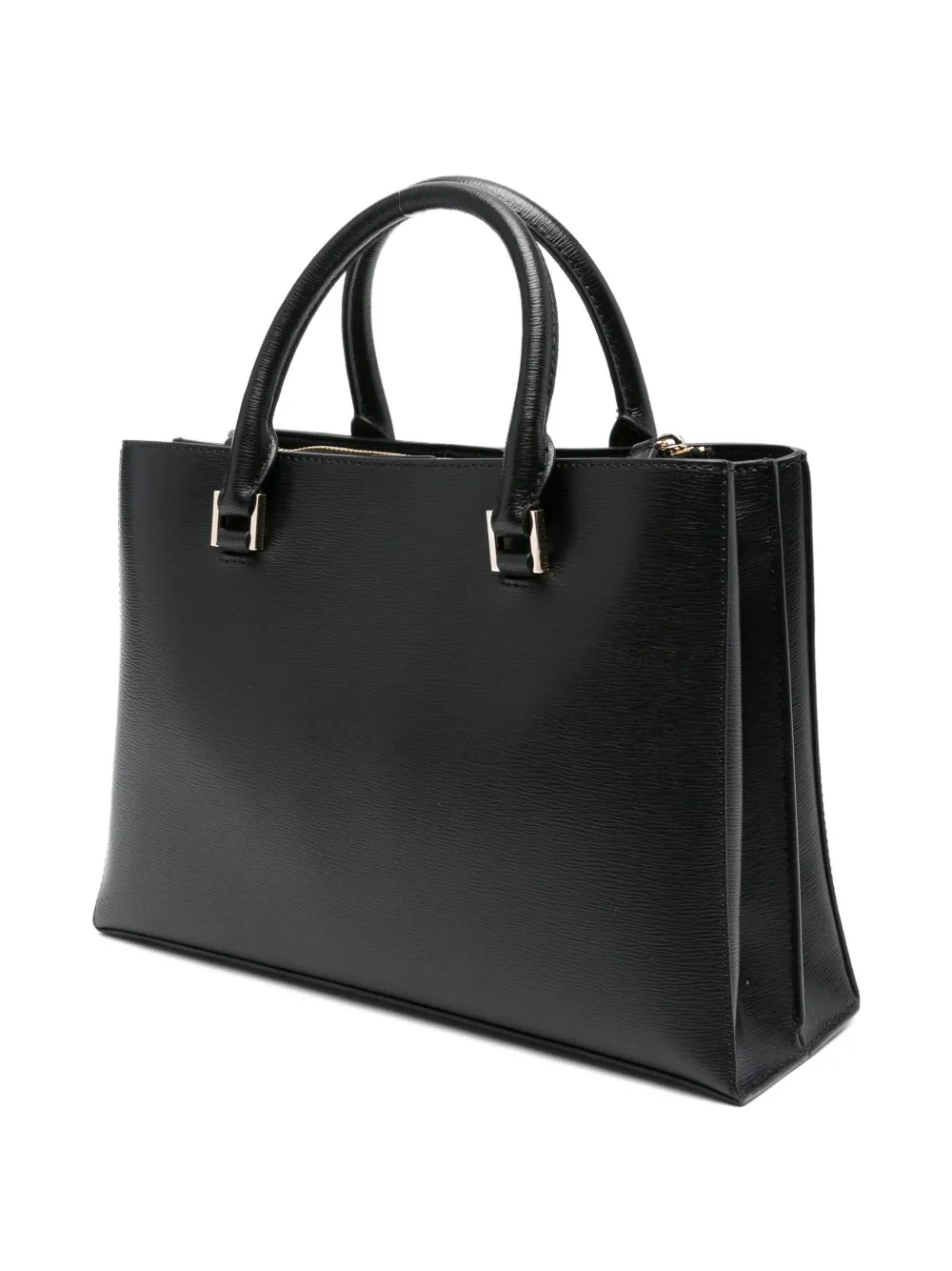 DKNY small logo-plaque tote bag Zwart
