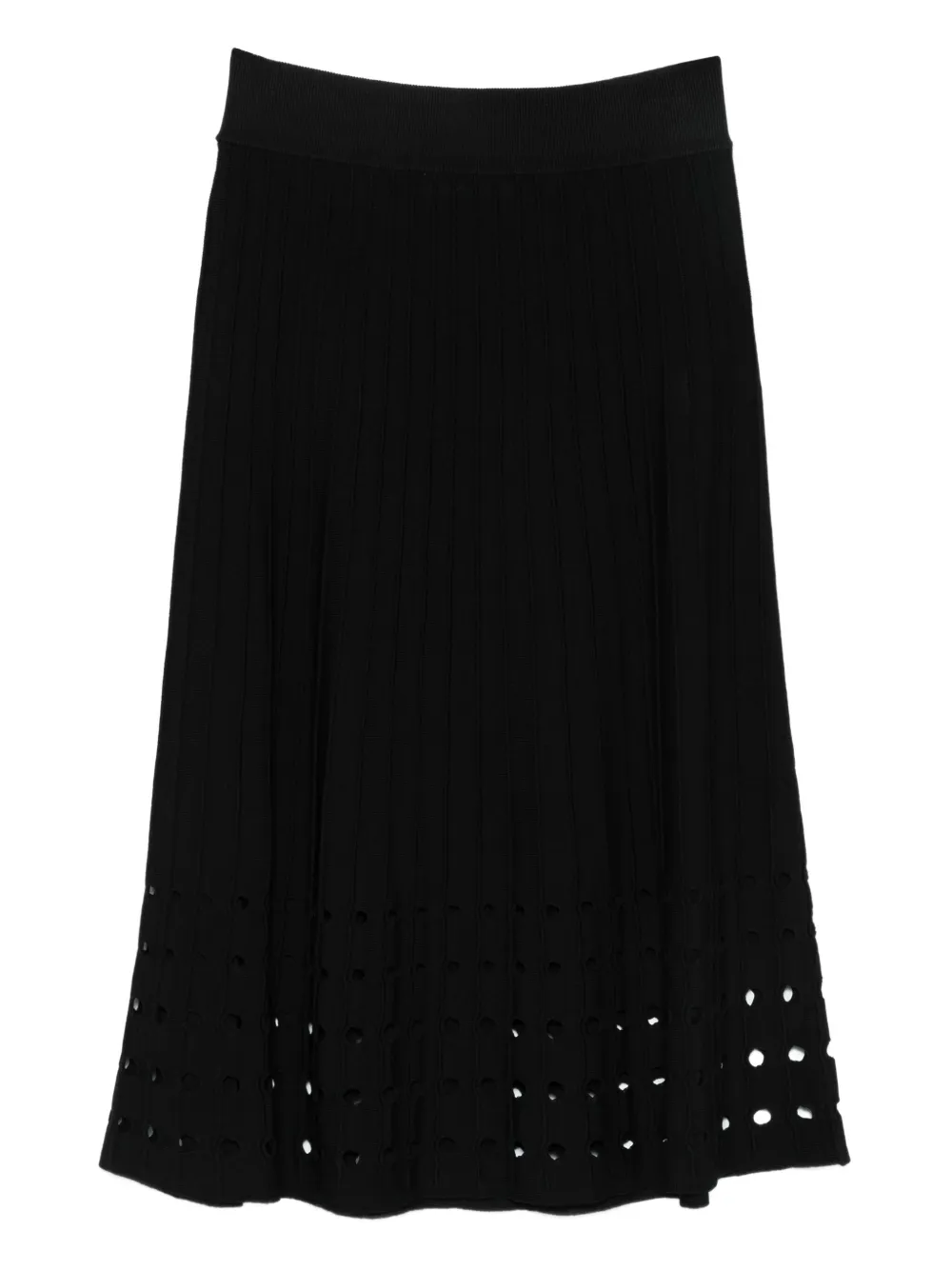crepe midi skirt