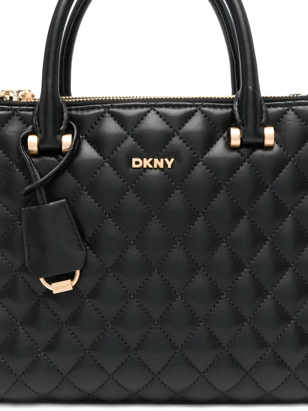 DKNY quilted tote bag Zwart