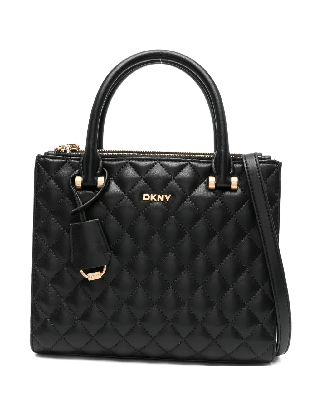 DKNY quilted tote bag Zwart