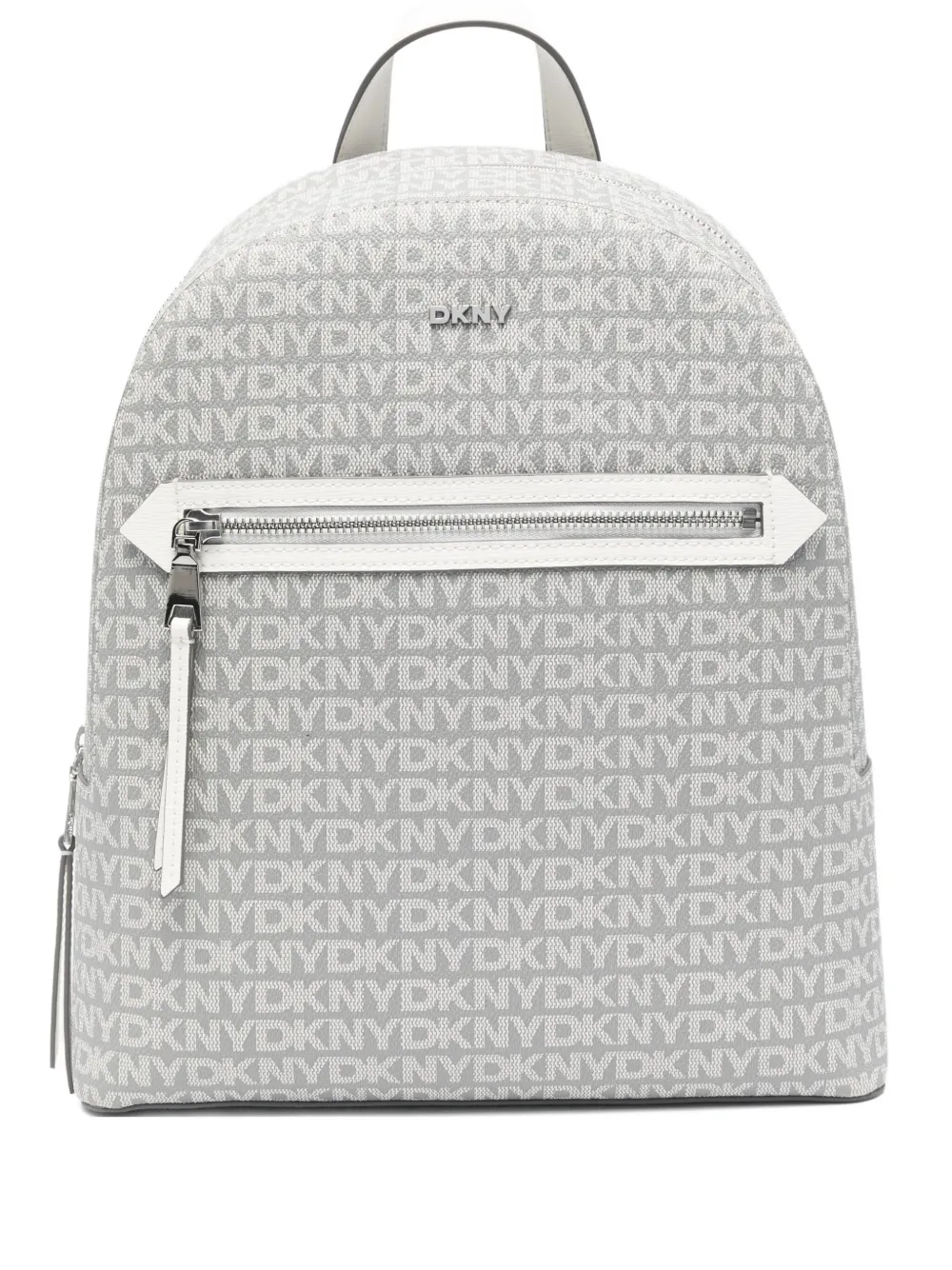 Dkny Bryant Ave Logo-plaque Backpack In Gray
