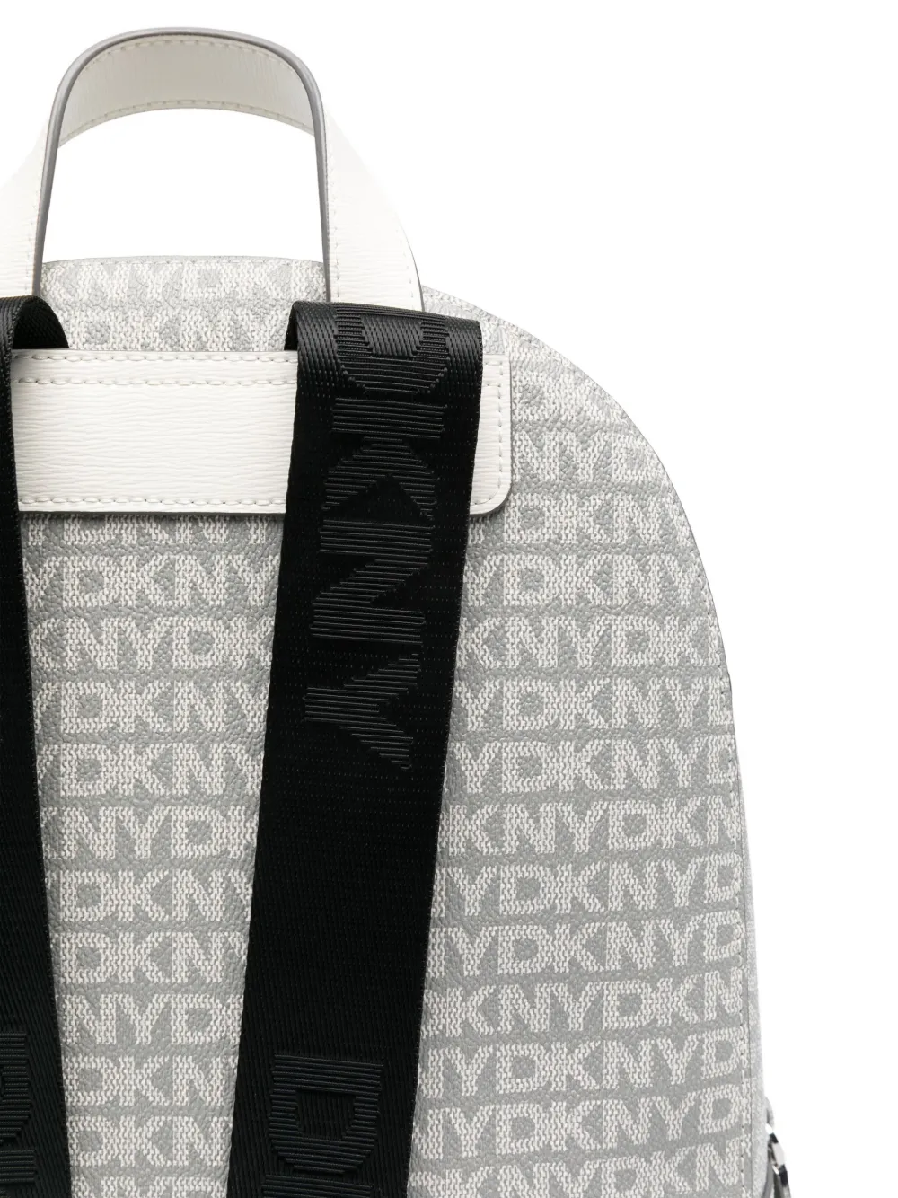 Dkny Bryant Ave Logo-plaque Backpack In Gray