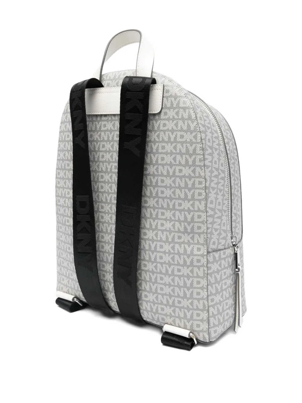 Dkny Bryant Ave Logo-plaque Backpack In Gray