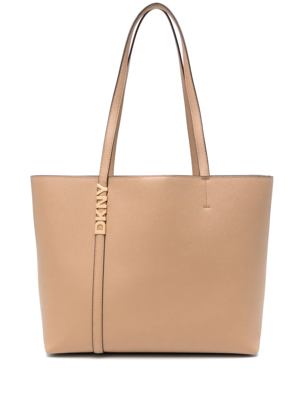 DKNY medium logo-plaque tote bag Beige