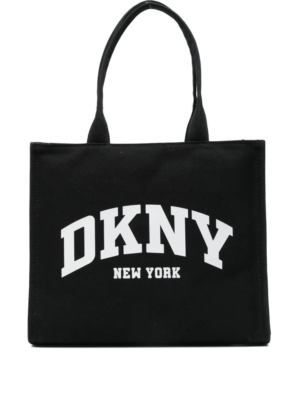Dkny Medium Logo-print Tote Bag In Black