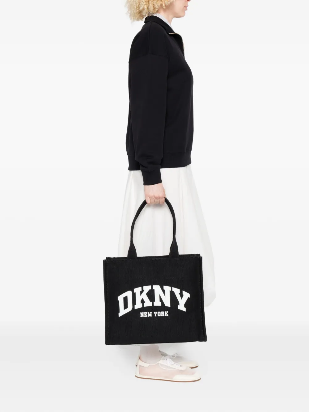 DKNY medium logo-print tote bag Zwart