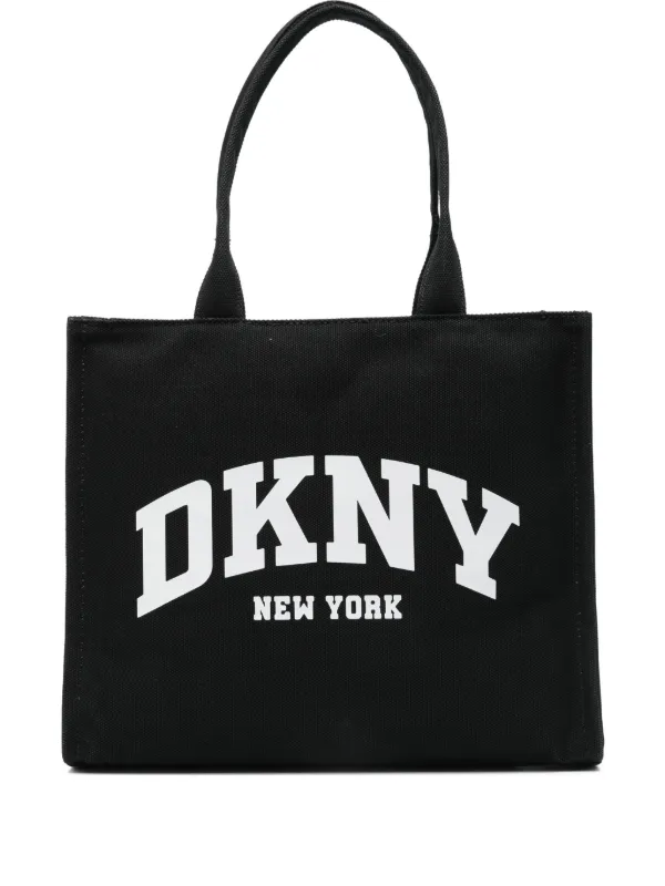 DKNY Medium logo-print Tote Bag | Black | FARFETCH