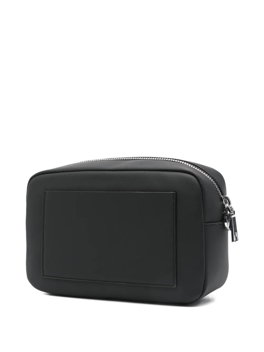 DKNY logo-plaque shoulder bag Zwart