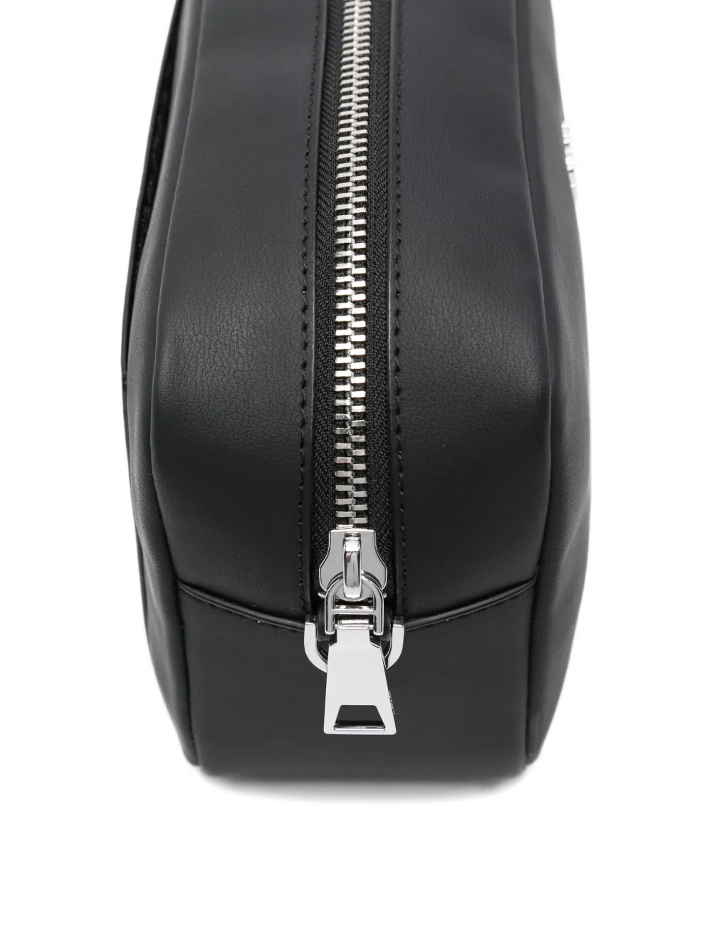 DKNY logo-plaque shoulder bag Zwart