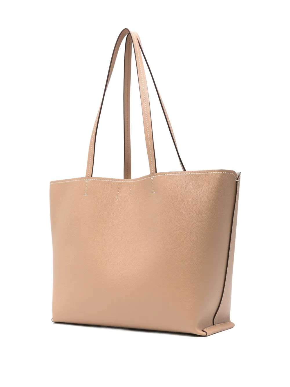 DKNY large logo-plaque tote bag Beige