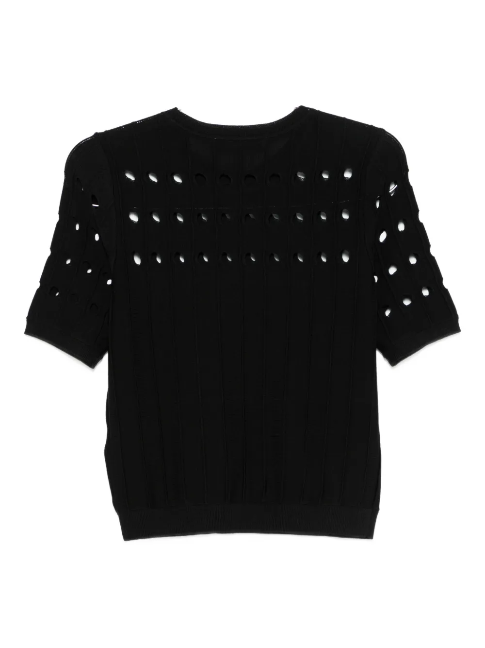 DKNY cut-out ribbed sweater Zwart