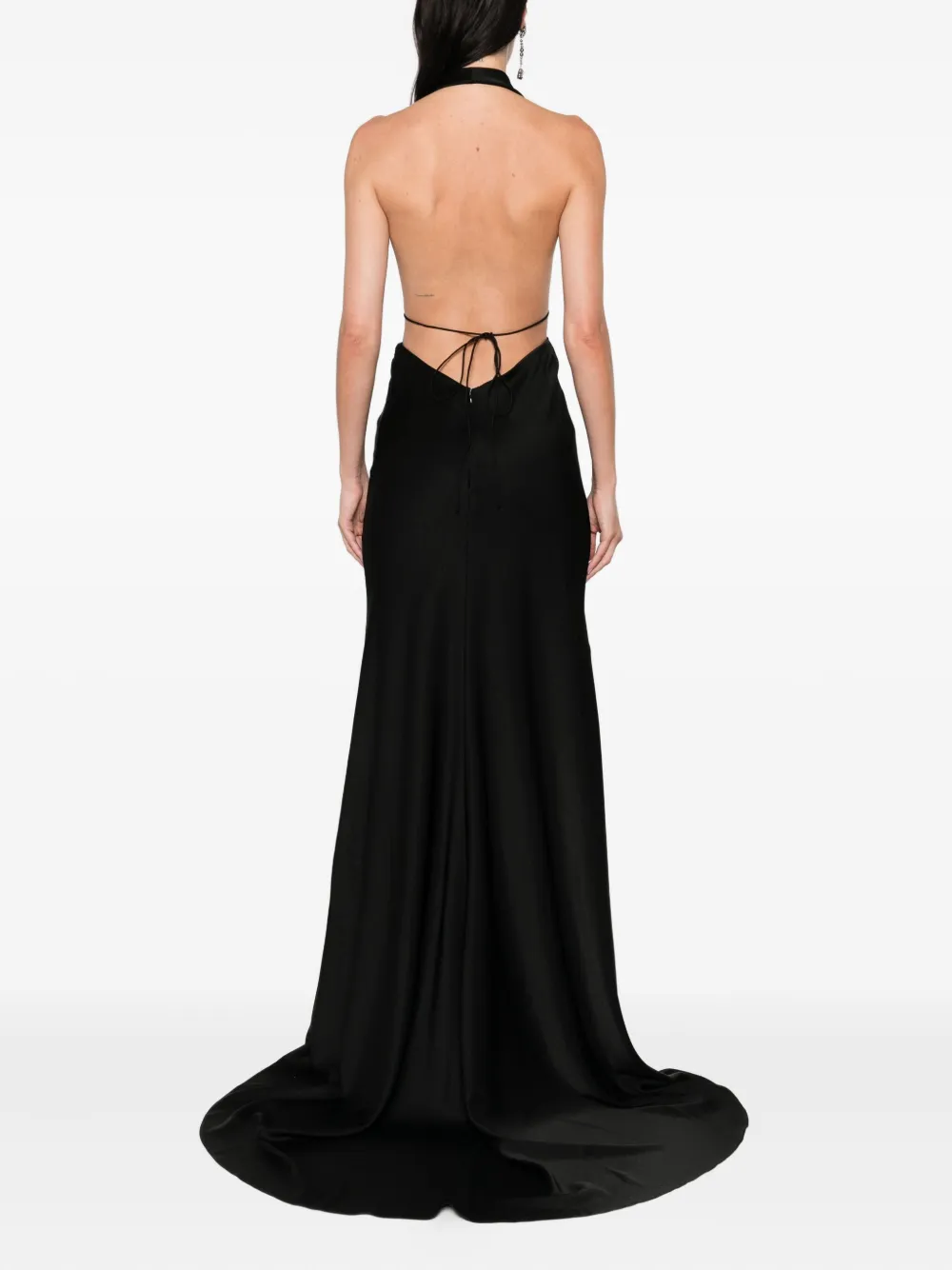 Alex Perry Maxi-jurk met hoge hals Zwart