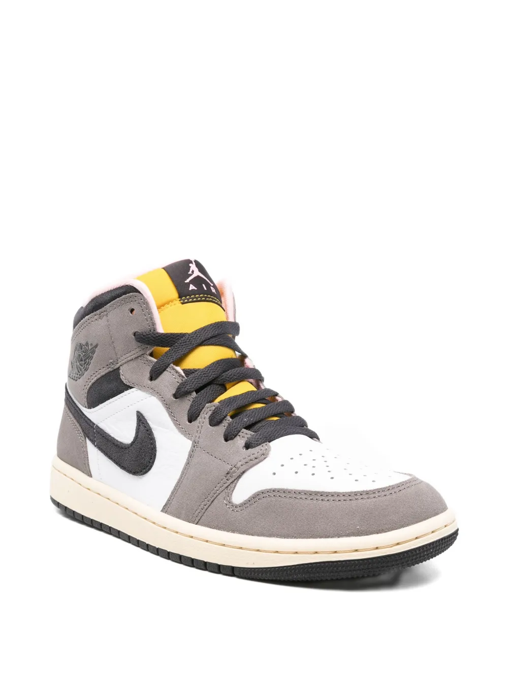 Nike hi-top leather sneakers Grey
