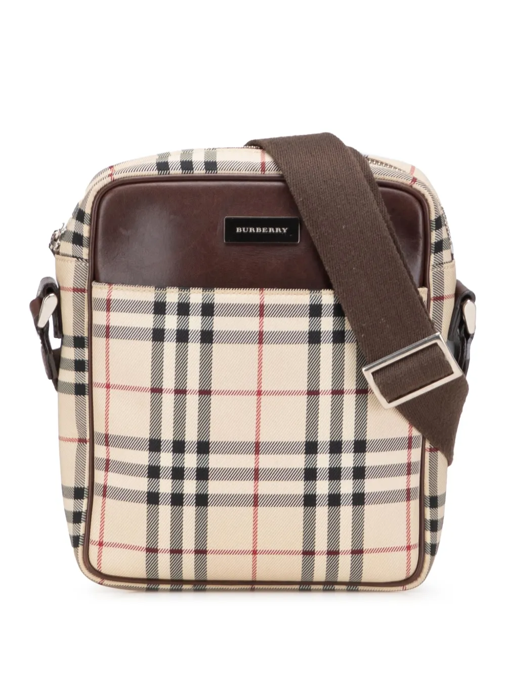 Burberry Pre-Owned 2000-2017 ハウスチェック キャンバス ショルダーバッグ - ブラウン Burberry Pre-Owned 2000-2017 ハウスチェック キャンバス ショルダーバッグ - ブラウン