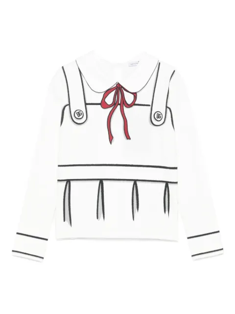 Dolce & Gabbana Kids trompe l'oeil-print blouse