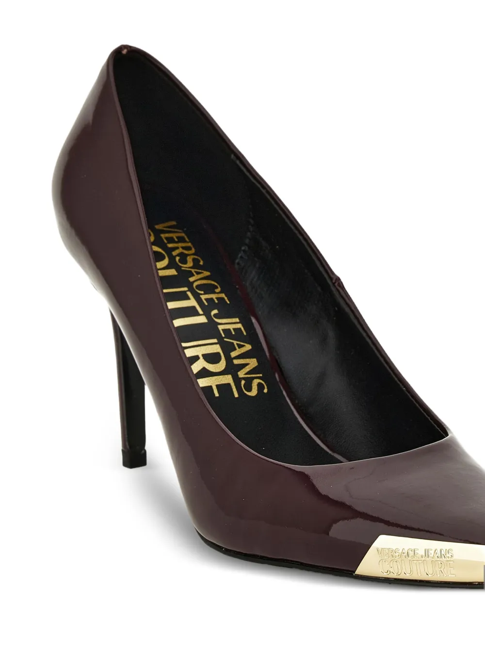Versace Jeans Couture 85mm patent-leather pumps Purple