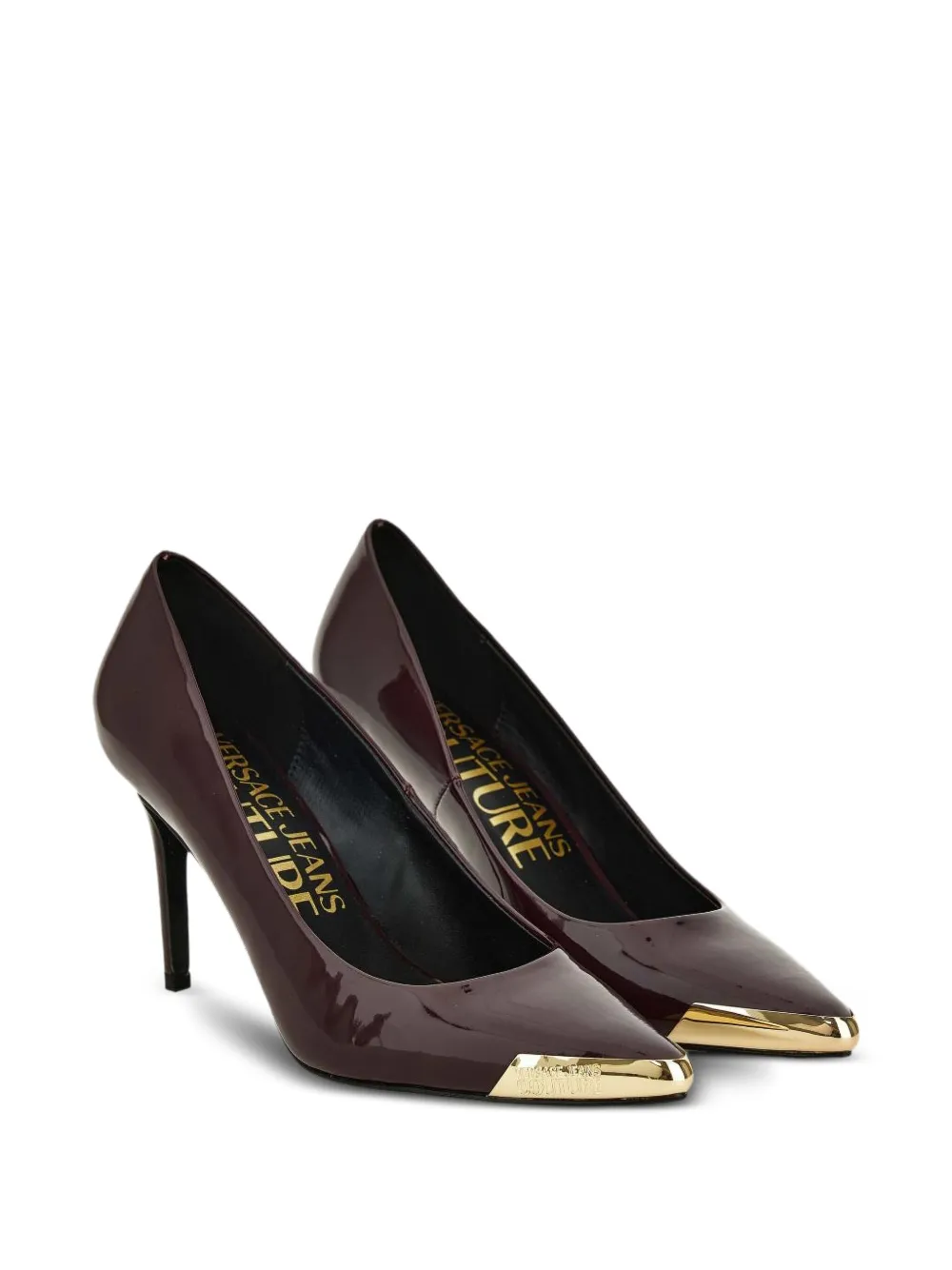 Versace Jeans Couture 85mm patent-leather pumps Purple