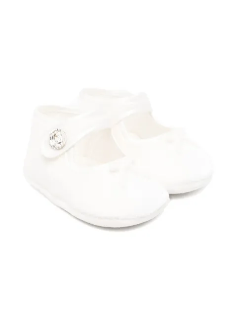 Monnalisa jewel-embellished bow pre-walkers