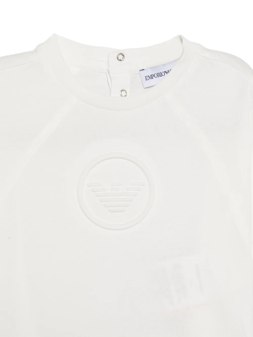 Emporio Armani Kids logo-detail cotton T-shirt Wit