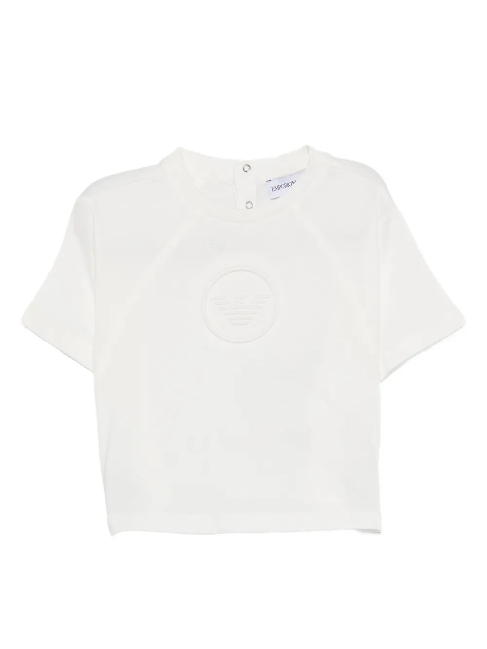 Emporio Ar i Kids logo-detail cotton T-shirt Wit
