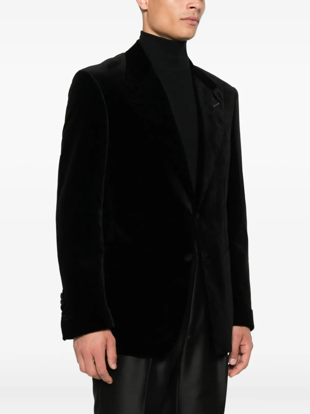 TOM FORD Blazer met enkele rij knopen Zwart
