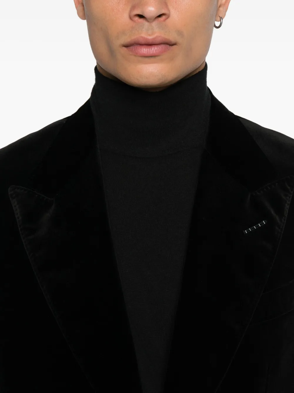 TOM FORD Blazer met enkele rij knopen Zwart