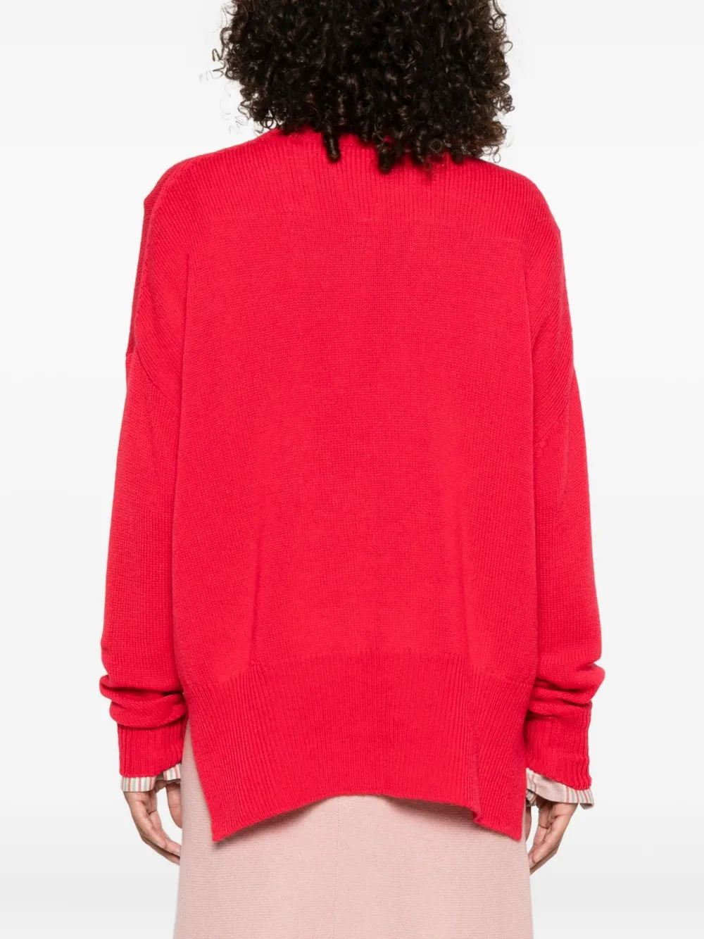 Jil Sander Kasjmier trui met ronde hals Rood
