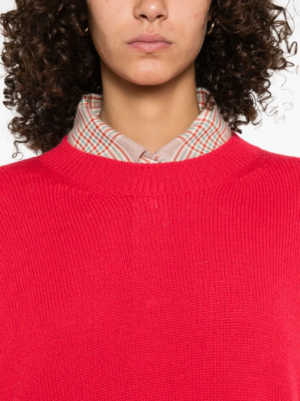 Jil Sander Kasjmier trui met ronde hals Rood