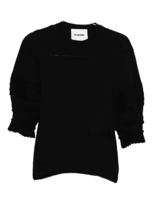 ジルサンダー☆レースディテール シルクトップ Jil Sander レースディテール シルクトップ | ホワイト